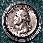  1964 Washington Silver Quarter Dollar UNITED STATES OF AMERICA ¼ Dollar  .