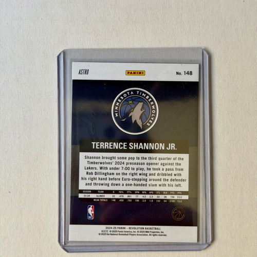 Panini Revolution Terrence Shannon Jr Rookie Astro Parallel Card 2024-25 Timberwolves new