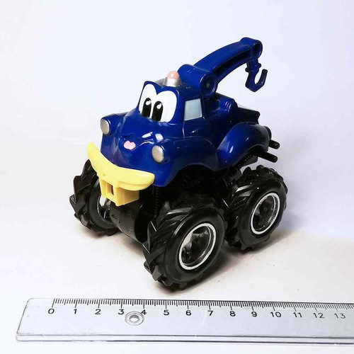 Plastic toy car used with rust and scratches