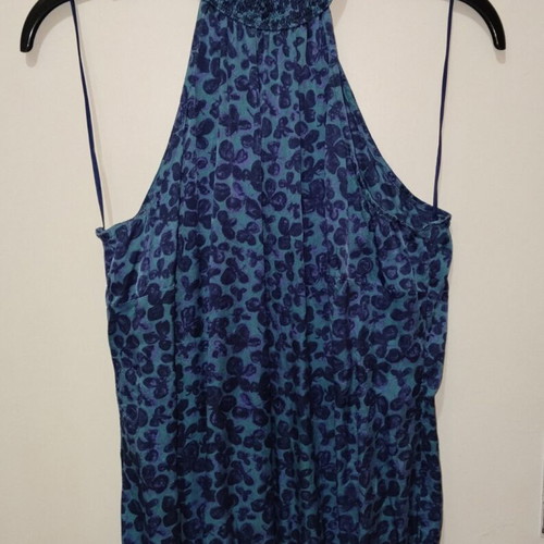 Lussile silk top like new, blue, size XL