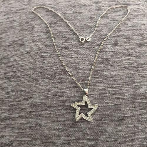 Folli Follie silver star necklace 925 with zirconia