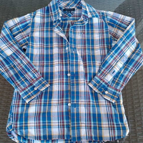 Tommy Hilfiger boys' checkered shirt like new, age 6-7