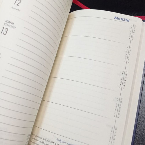 2017 Daily Calendar from Kathimerini blue like new