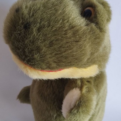 Frog plush hand puppet for puppet theater 32 cm like new