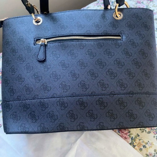 Guess Noelle shoulder bag, black and grey