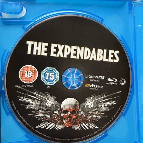 Blu-ray The Expendables 1 and 2 set like new with English subtitles