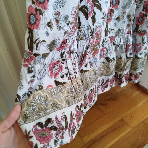 Handmade boho floral dress one size new, smocked bust