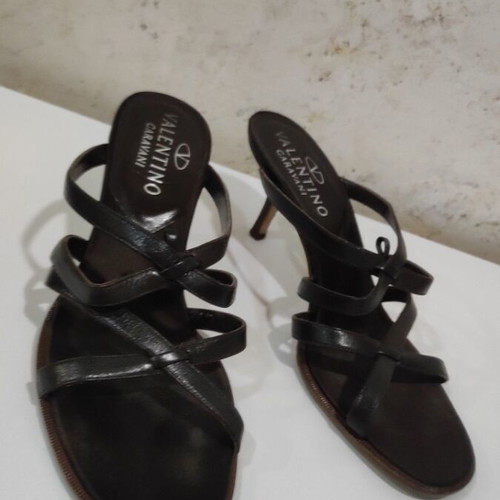 Women's heeled sandals, 7 cm heel height
