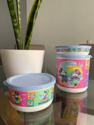 Disney Tupperware set 3 pieces new airtight containers