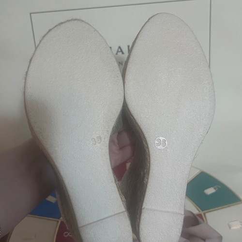 Boxer leather platform espadrilles size 36 new, tan color