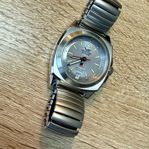 Vostok Europe Komandirskie watch like new, silver unisex