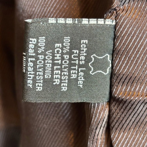 Anna Riska dark brown genuine leather jacket like new XL with studs