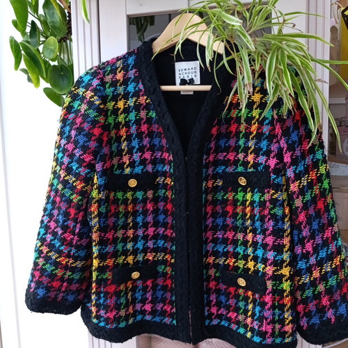 Klassieke blazer multicolor used, Edward Achour Paris, size L