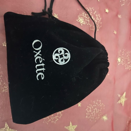 Oxette jewelry set like new, gold necklace and earrings