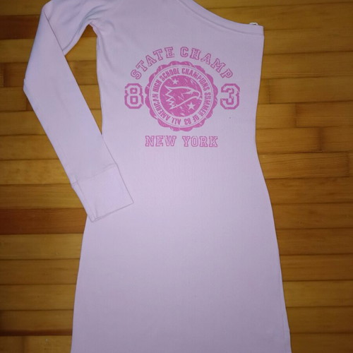 Makó dress with one shoulder used, pink, size S