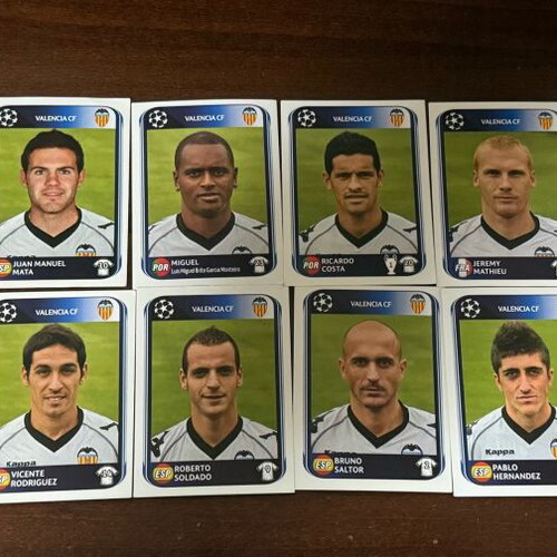 Valencia 2010-2011 Champions League sticker pack like new