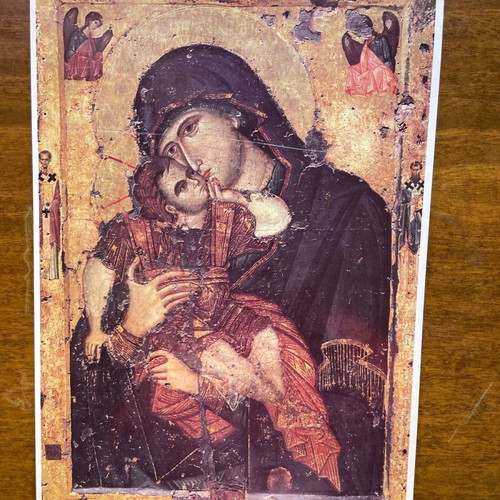 Icon of Panagia Glykofilousa from Holy Monastery of Agios Philotheos new