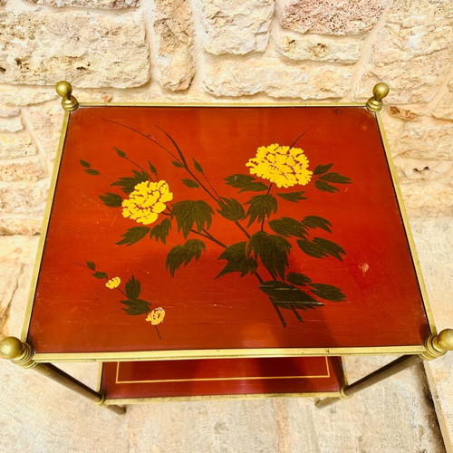 Chinoiserie vintage handmade bedside tables set of 2