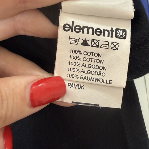 Element rare unisex black 100% cotton t-shirt new