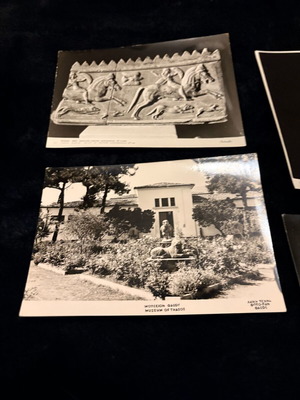 Set of 4 vintage black and white cards Archaeological Museum of Thasos like new