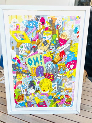 Μεταξοτυπία "OH!" του b. limited edition 15/50 με κορνίζα