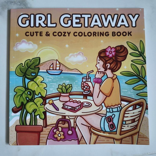 Girl Getaway Summer Coloring Book new, 24 pages