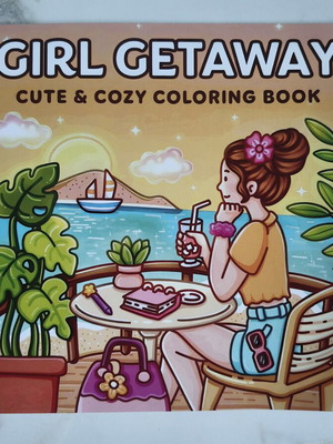 Girl Getaway Summer Coloring Book new, 24 pages