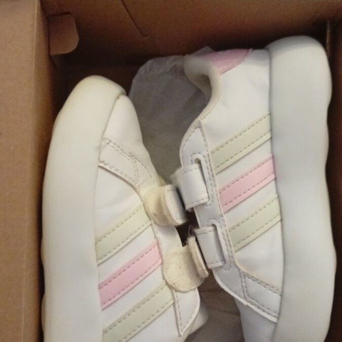 Adidas white athletic shoes size 24 for girls like new