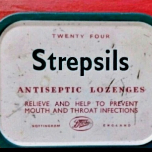 Meggezones and Strepsils vintage boxes used, set of 3