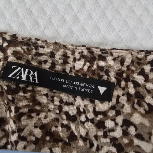 Zara mini dress XXL animal print like new, beige