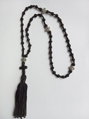 Komboskini 50 knots black with metal elements new