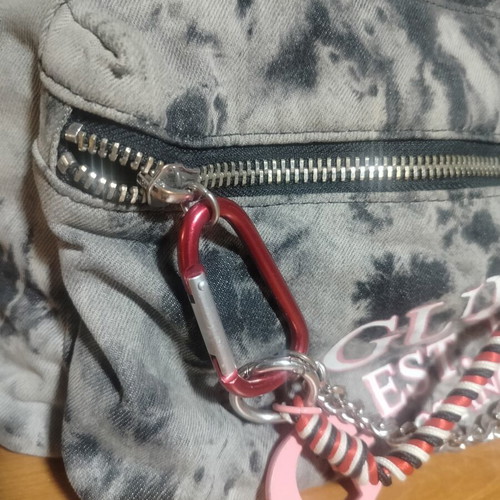 Guess Denim Backpack tie-dye acid wash like new, gray