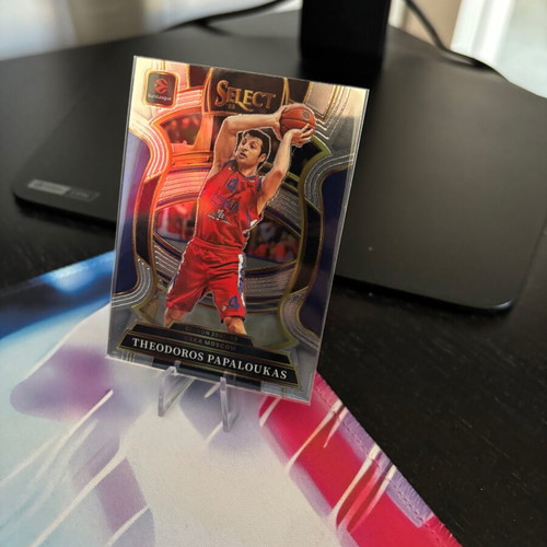 Theodoros Papaloukas 2025-26 Panini Select EuroLeague Concourse Silver Prizm card near mint