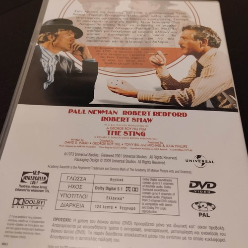 The Sting DVD used, drama, comedy, action