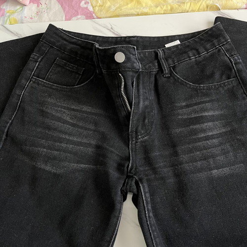 Shein Black Wide Low-Rise Jeans XS Like New
