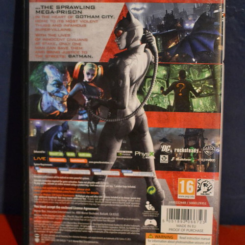 Batman Arkham Asylum, Arkham City and Arkham Origins PC like new