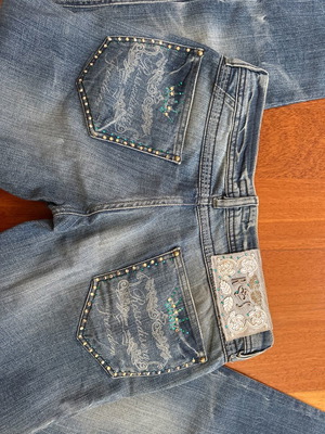 Rossodisera 29 jeans with rhinestones used, low rise