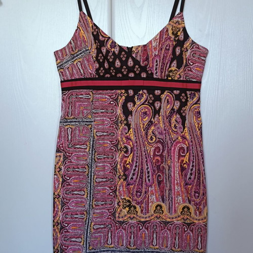 Sandro Ferrone short dress XXL like new, cotton, black and pink
