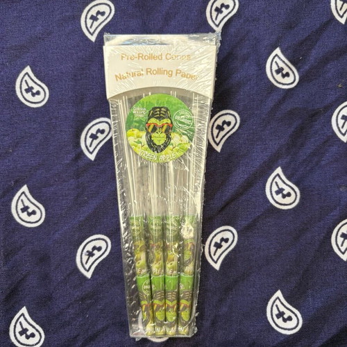 Gorilla Rolling Stars 6 glass pre-cones with green apple flavor new