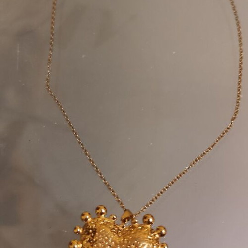 Heart pendant new, stainless steel, gold color