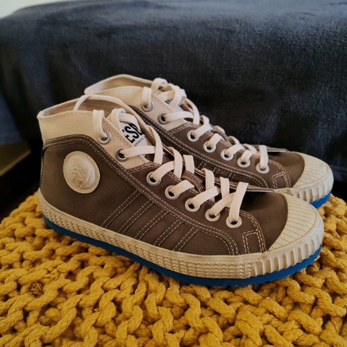 Diesel canvas shoes used, size 41, beige and green