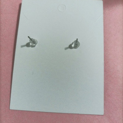 Earrings small white heart shapes new