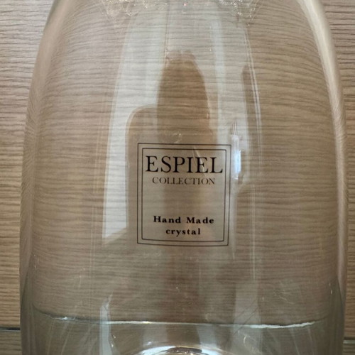 Espiel Bottle made of handmade crystal like new with lid