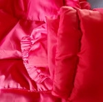 Abercrombie & Fitch red down jacket XXL like new with hood and pockets