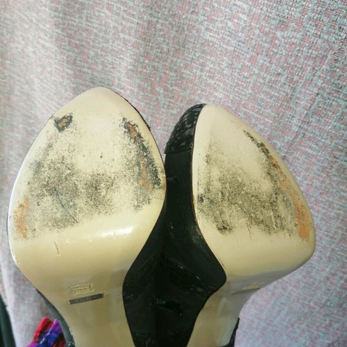 High-heeled shoes used, size 36, black