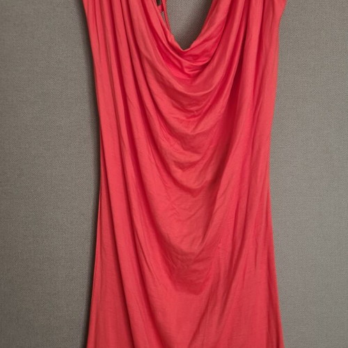 Coral mini dress with open back