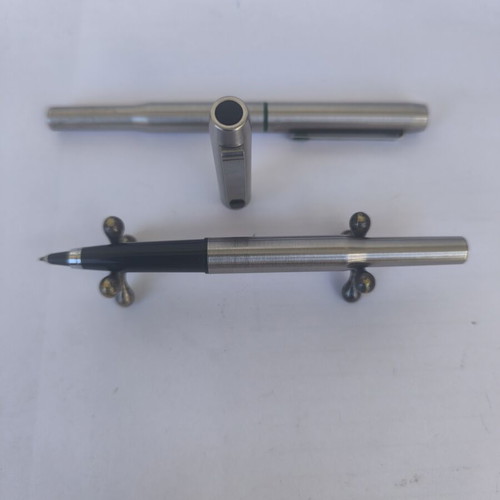 Parker 25 set rollerball made in England, used, stainless steel