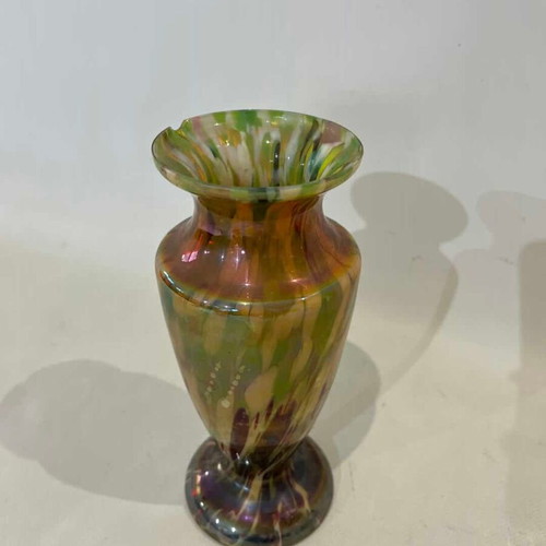 Βάζο Kralick Millefiori vintage μεταχειρισμένο 20x9 με μικρό σπάσιμο