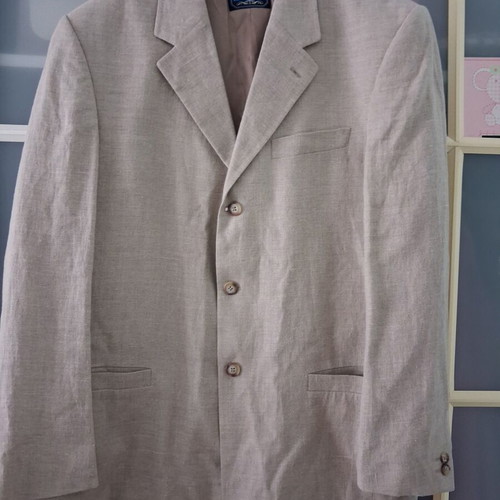Axel's Club men's summer linen jacket like new 3-4XL beige