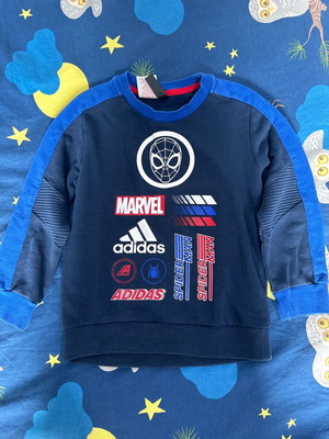 Φούτερ Adidas Spider-Man μεταχειρισμένο για 5-6 ετών, μπλε